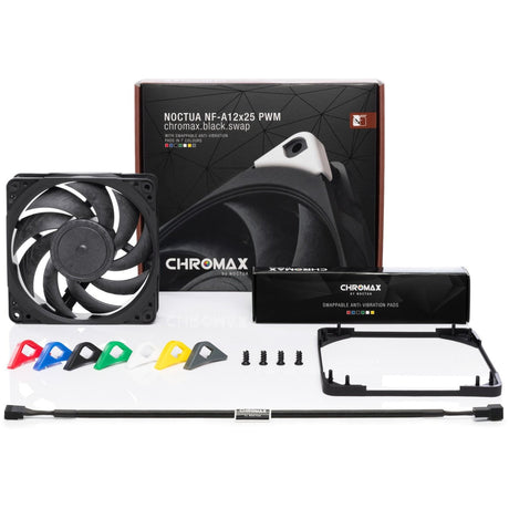 Noctua nf-a12x25 pwm chromax.black.swap case fan (black, 120 x 120 x 25 mm)