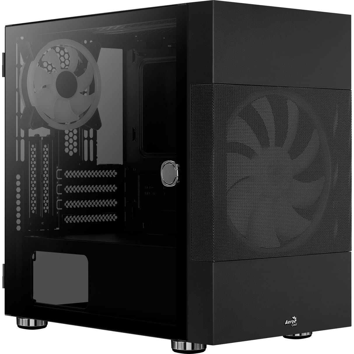 Aerocool Atomic V2 Mini Tower Case (Black | 2x USB-A | Window)