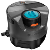 Gardena Aquaprecise Solar Bewässerungssystem fir Rasensprinkler System (grau türkis, Sprayfläch 320 m²)