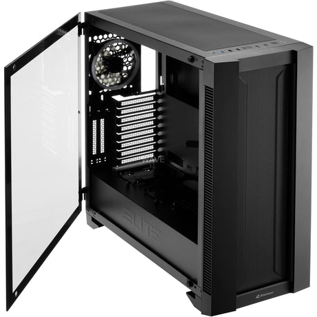 Sharkoon elite shark ca200m big tower housing (black | 4x USB-A | tempered glass)