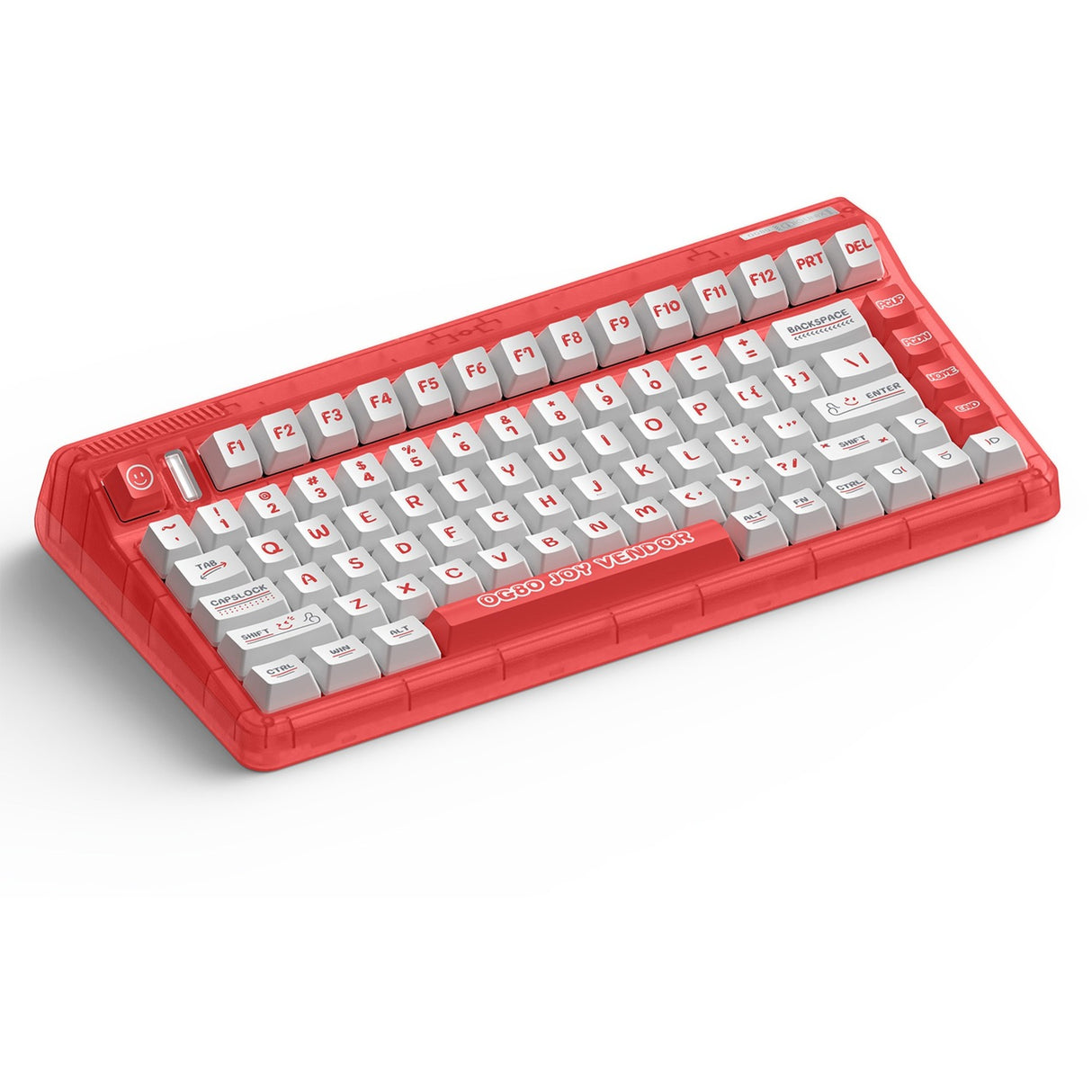 Iqunix og80 joy vendor wireless mechanical keyboard (red, us layout (qwerty), cherry mx silent red, 80% (tkl), rgb leds, hot-swappable, pbt, 2.4ghz | bluetooth 5.1 | usb-c)