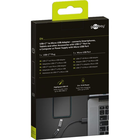 Goobay USB-C til mikro-USB-adapter (grå)