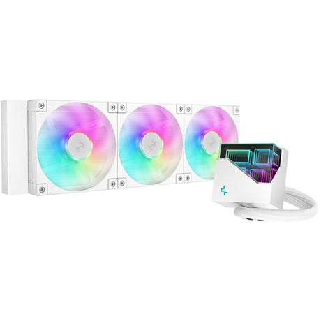 Deepcool lt360 argb vandens aušinimas (balta, 4 kontaktų pwm ventiliatoriaus jungtis)