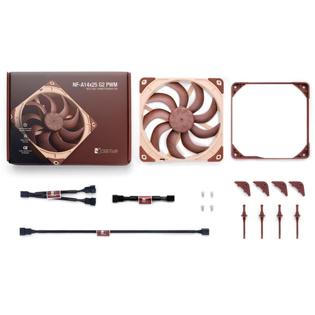 Skříňový ventilátor Noctua nf-a14x25 g2 pwm (hnědý, 140 x 140 x 25 mm)
