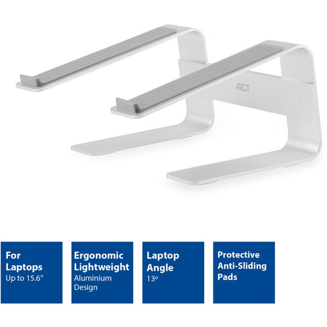 Act connectivity laptopstandaard aluminium (aluminium)