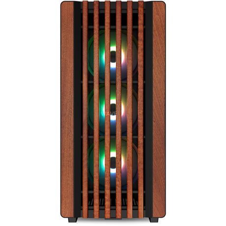 Sharkoon rebel c70m rgb midi tower pouzdro (černá barva dřeva | 2x usb-a | 1x usb-c | rgb)