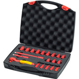 Wiha Ratchet Wrench Set Insulated 1/4" Socket (Red/Yellow, 21-piece incl. case)