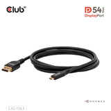 Club 3D USB-C to DisplayPort 2.1 DP54 Bi-Directional Cable, 8K120Hz 2m (Black)