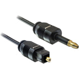 Deckes decky toslink männlech -> toslink Mini 3.5mm, 2m