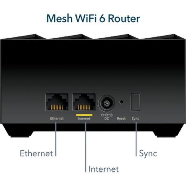 Netgear Nighthawk mk73s Mesh Wifi 6 3-Pack Mesh Router (schwaarz, 1x Router, 2x Satelliten)