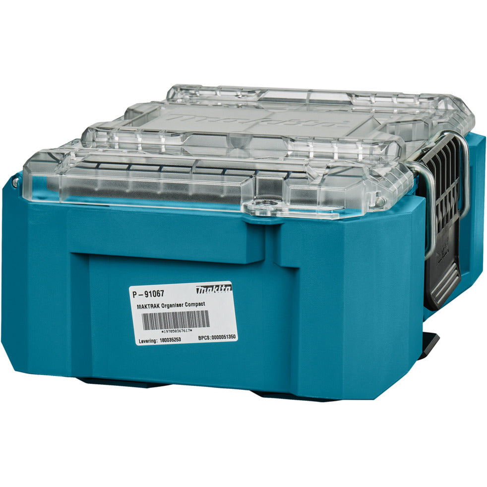 Makita maktrak organizer compact p-91067 gereedschapsbox (blauw zwart)