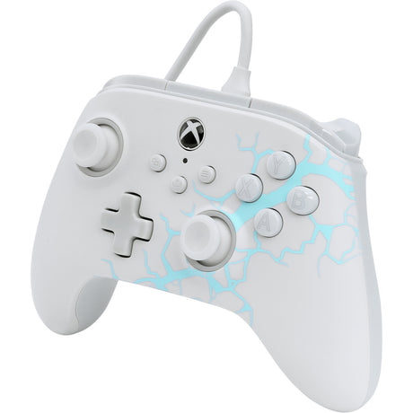 Powera advantage controller with cable for the xbox series x|s - polar ice (white blue, xbox series x|s, xbox one, PC)
