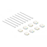 Delock module keystone prise rj45 vers lsa cat 6a sans outil, 8 pièces (multicolore)