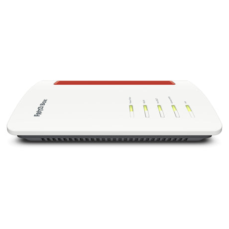 Fritz! Box 5690 XGS Edition International Fiber Optic Router (White Red, Mesh Wi-Fi, 10 Gbit/s)
