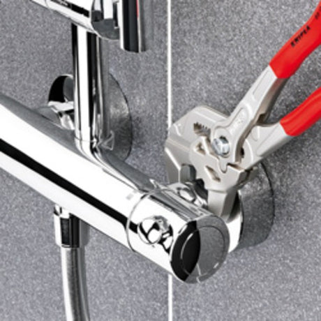 Knipex 86 03 250 pliers wrench - 250 mm - chrome plated - wrench width up to 52 mm 2 inches - plastic coated