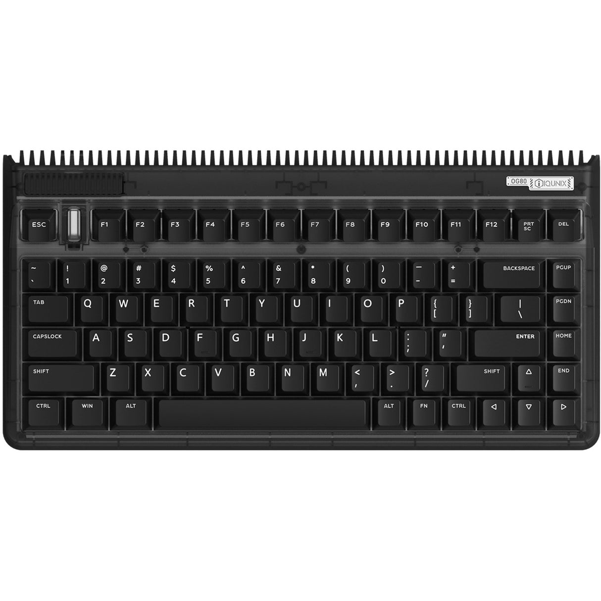 Iqunix OG80 Dark Side Wireless Mechanical Keyboard, Gaming Keyboard (Black, US Layout, Cherry MX Brown, RGB LEDs, 80% (TKL), Hot-Swappable, PBT, 2.4GHz | Bluetooth 5.1 | USB-C)