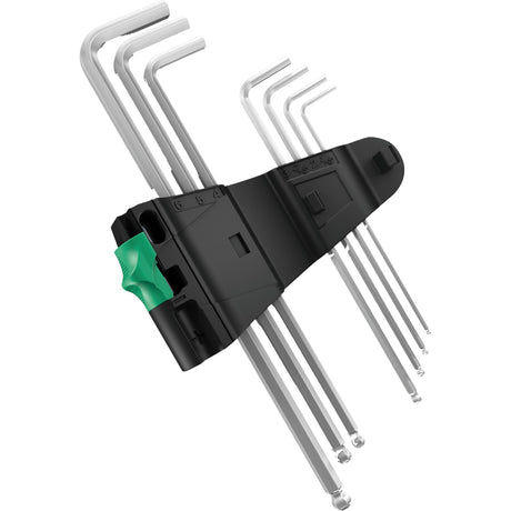 Zestaw kluczy imbusowych Wera 950 9 hex-plus 1 (chromowany, 9-częściowy, 1,5 mm do 10 mm)