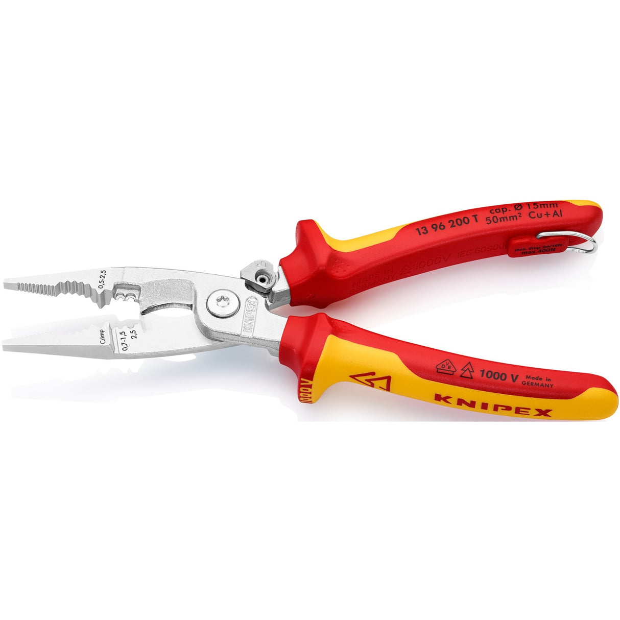 Knipex elektresch Installatioun Zangen 13 96 200 t (rout giel)