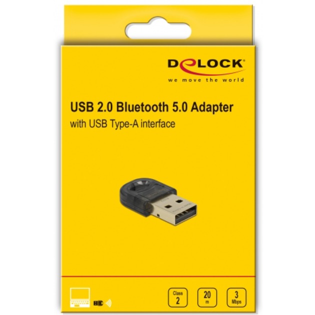 Delock USB 2.0 Bluetooth 5.0 mini adapteris Bluetooth adapteris