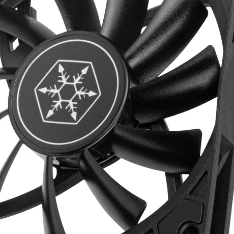 Silverstone air slimer 90 fallfläkt (svart, 92 x 92 x 15 mm, pwm)