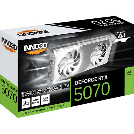 Inno3d n50702-12d7x-195064w geforce rtx 5070 twin x2 oc white, 12gb, gddr7, 192-bit, 28 gbps, 650w