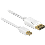 Delock mini displayport > displayport adapter (vit, 3 meter)