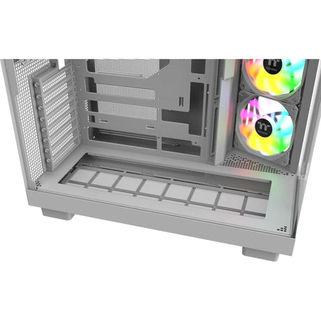 Thermaltake View 380 XL WS ARGB Midi Tower Case (White Wood Color | 2x USB-A | 1x USB-C | RGB | Tempered Glass)