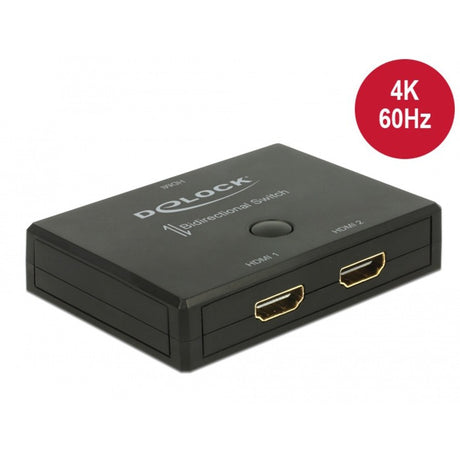 Delock HDMI 2 - 1 switch bidirectional 4K 60 Hz HDMI switch (black)