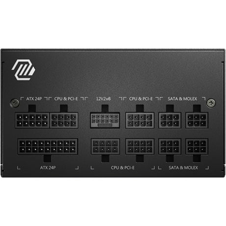 MSI Mag A850GL PCIe5 II modulinis 850 vatų maitinimo šaltinis (juodas, 1x 12V-2x6, 4x PCIe)
