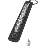 Wera belt a 2 zyklop bit nut set hexagon socket with holder function, 1 4 drive socket wrench (black silver)