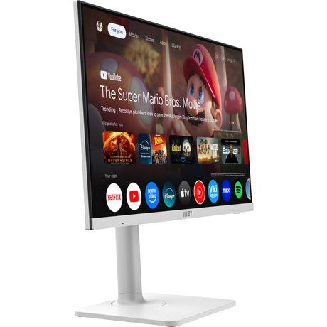 Msi modern md272upsw 27 4k uhd monitor (white, hdmi, displayport, 2x usb-a, usb-c, wi-fi 5, bt, rj-45)