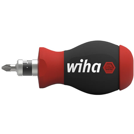 Wiha stubby screwdriver with bit magazine (black red, 7 double-ended bits)