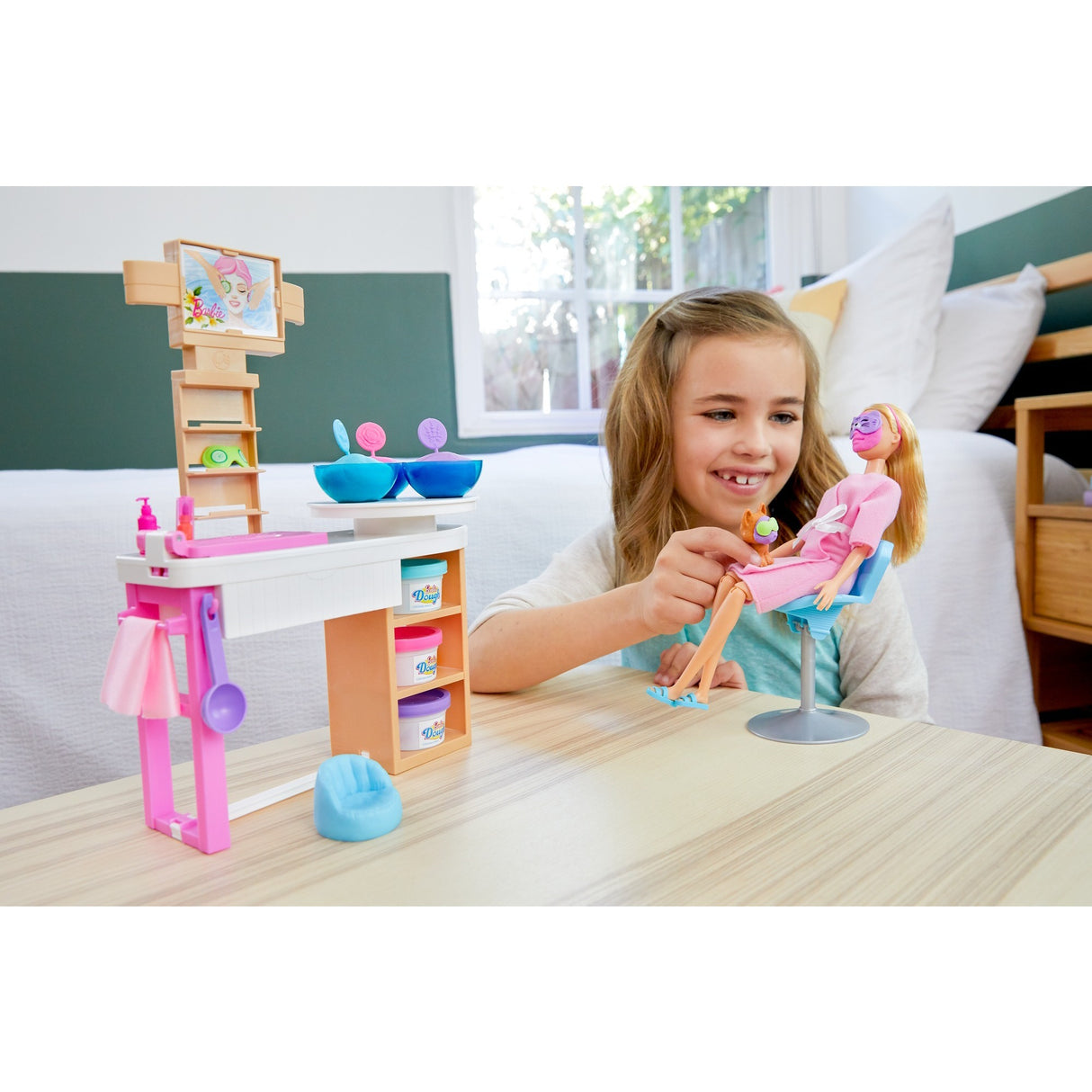Barbie Face Mask Spa Day Playset Doll