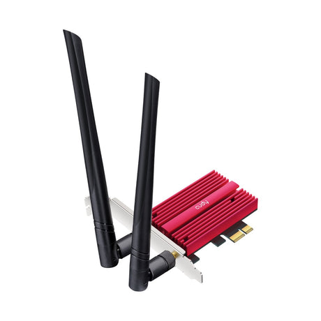 Cudy AX5400 Wi-Fi 6e Bluetooth 5.3 PCI-E WLAN adaptér (červený)