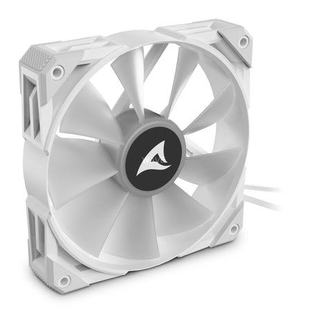 Skříňový ventilátor Sharkoon rebel f50 pwm rgb (bílý, 120 x 120 x 25 mm)