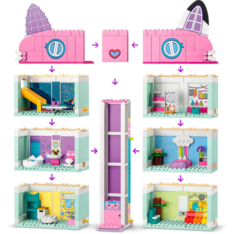 Lego gabby's dollhouse gabby's dollhouse toys igrače s 4 mini figurami in dodatki za otroke 4+ - 10788