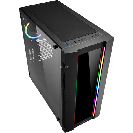 Ohišje Sharkoon elite shark ca200g big tower (črno | 4x USB-A | RGB | kaljeno steklo)