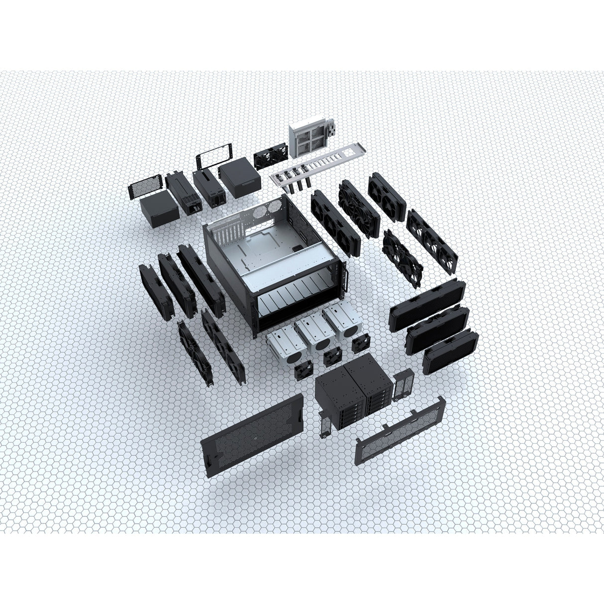 Silverstone rm600 rack behuizing (zwart)