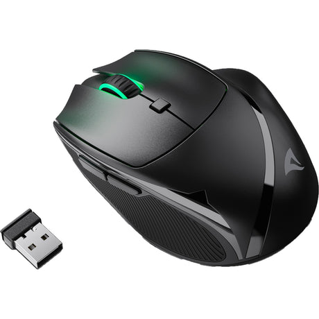 Sharkoon Officepal M25W Maus (Schwarz, 400 - 4000 dpi, RGB, 2,4 GHz USB)