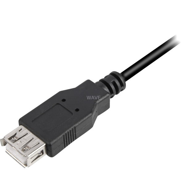 Sharkoon USB 2.0 extension cable (black, 1 meter, double shielding)