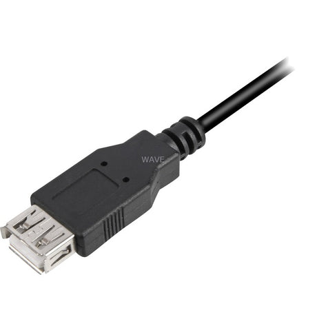 Sharkoon USB 2.0 Verlängerungskabel (schwaarz, 1 Meter, Duebelschirmung)