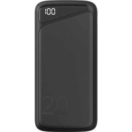 Goobay Schnelllade-Powerbank 20.000 mAh – 74 Wh (schwarz, USB-C PD, QC 3.0)