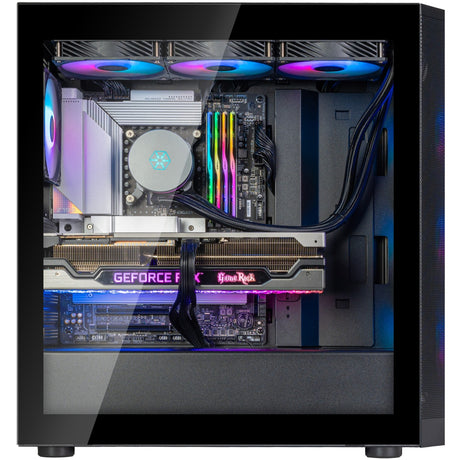 Boîtier Silverstone Fara 514x Midi Tower (noir | 2x USB-A | 1x USB-C | RVB | verre trempé)