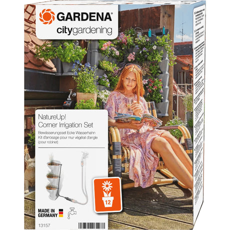 Gardena natureup! Irrigation Set Corner Water Tap Drip System (13157-20)