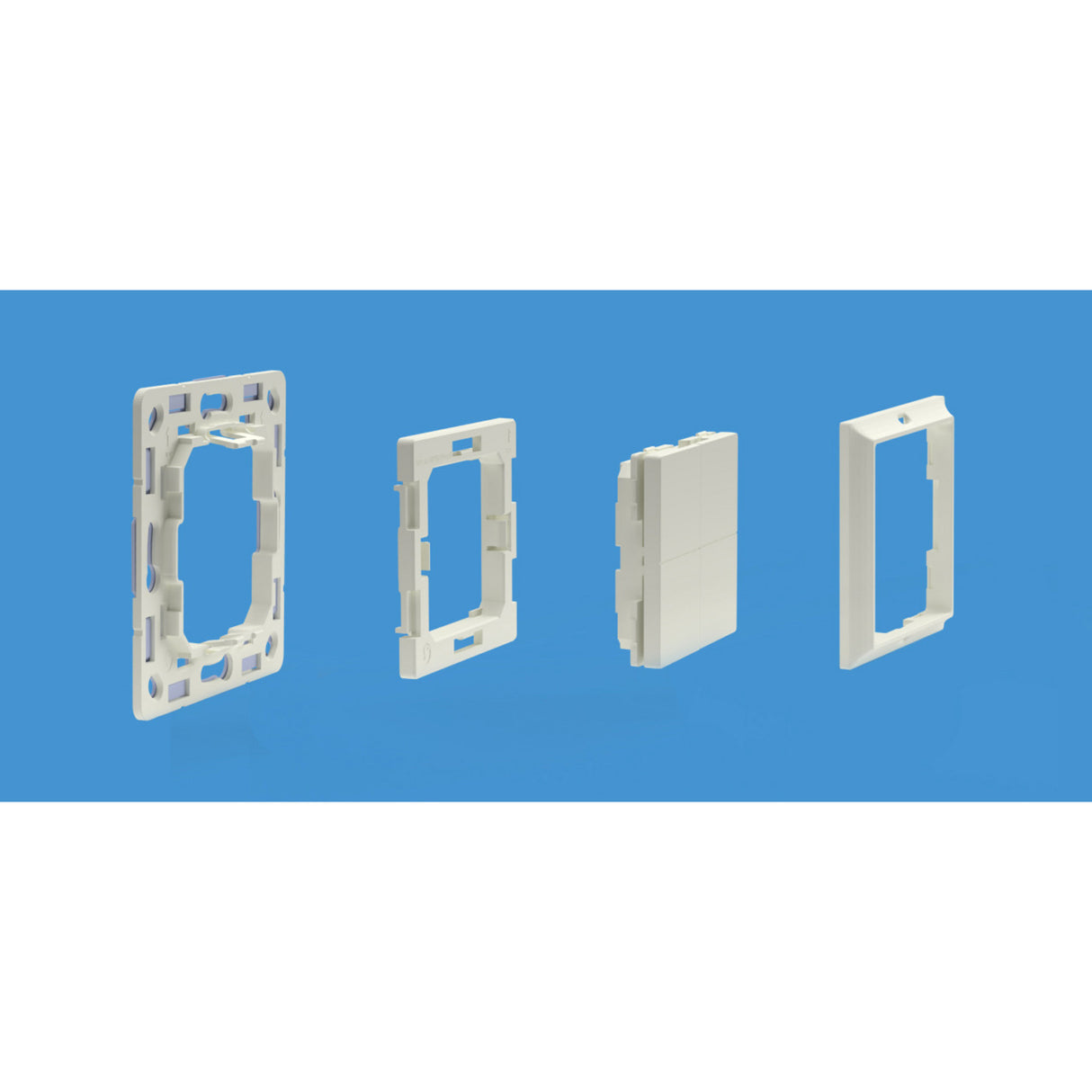 Shelly Blu Wall Switch 4 + Gira Merten adapter switch (white, Bluetooth 4.2)