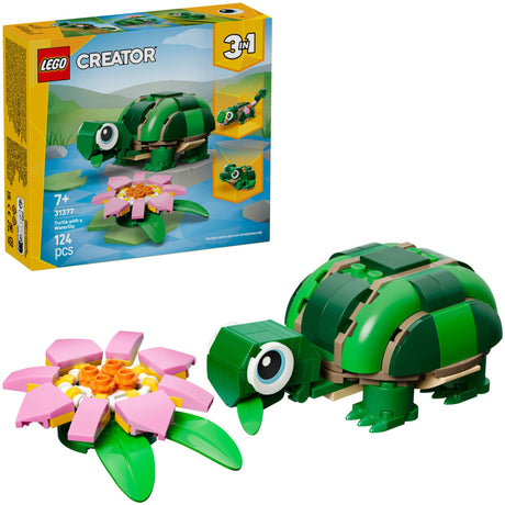 Lego creator 31377 turtle with water lily