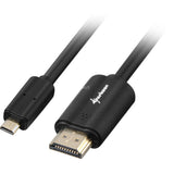 Sharkoon HDMI to Micro-HDMI 2.0 Cable (Black, 1 Meter, 4K)