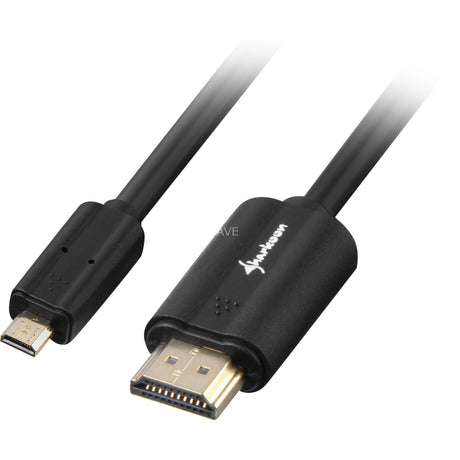 Kabel Sharkoon HDMI > micro HDMI 2.0 (czarny, 1 metr, 4k)