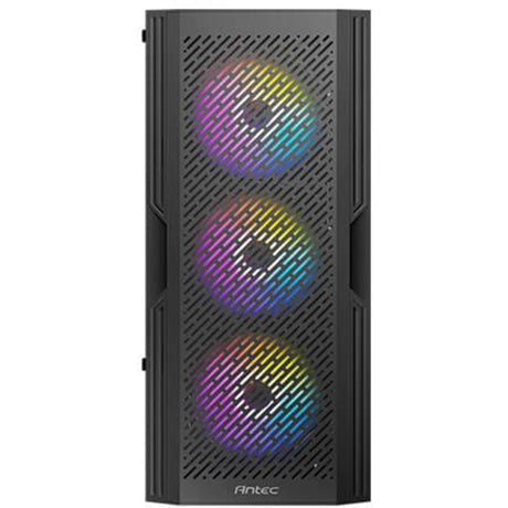 Antec AX20 Midi Tower Case (Black | 3x USB-A | Tempered Glass)