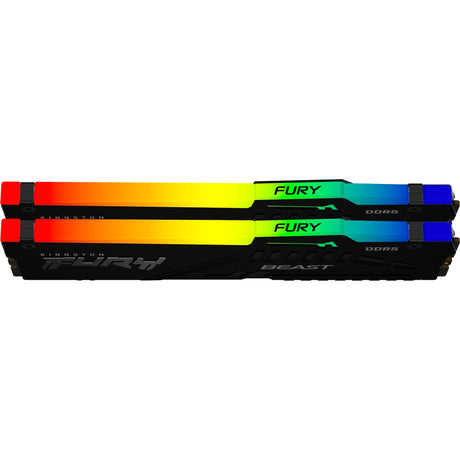 Kingston Fury Beast RGB 16 GB DDR5-5600 (2x 8 GB) RAM (schwarz, KF556C40Bbak2-16, XMP 3.0)